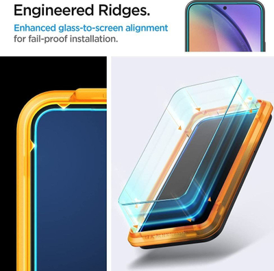 Mbrojtës ekrani Spigen AlignMaster për Galaxy A54 5G, xham i temperum, 2 copa, transparent