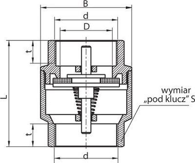 Valvulë pa kthim Perfexim Brass (04 - 020 - 0150 - 000), 1 / 2''