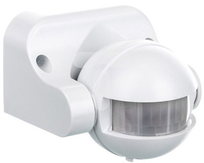 Senzor lëvizjeje GTV CR-1, 1200W, 180°, IP44, i bardhë