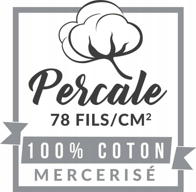 Mbulesë jorgani Grey Cotton Percale, 240x220 cm, gri