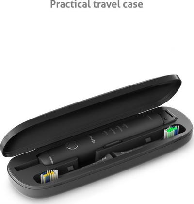 Furçë dhëmbësh elektrike TrueLife SonicBrush Compact, 4 modalitete, me kuti udhëtimi, e zezë