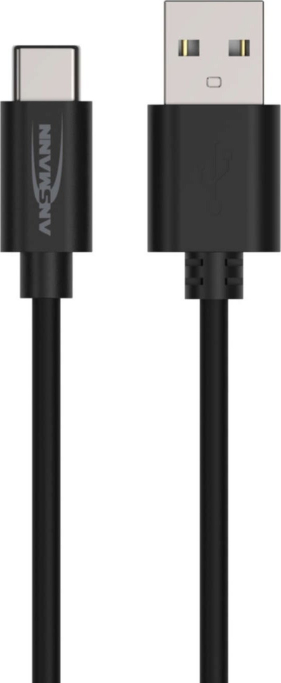 Kabllo karikimi Ansmann 1700-0130, USB A në USB C, 1 m, e zezë