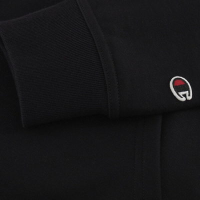 Bluzë me kapuç Champion Hooded Sweatshirt M 220253.KK001, për burra, me logo, e zezë