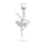 Stoli për qafore për femra Brilio Silver PT132W, e argjendtë