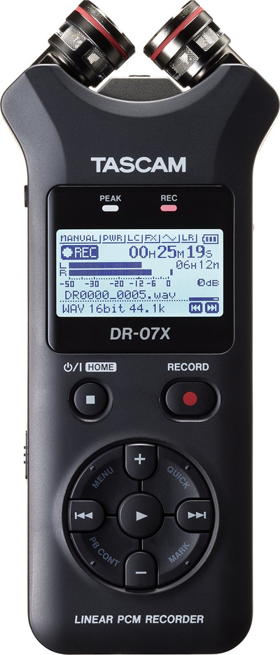 Regjistrues portativ audio Tascam DR-07X, interface USB, stereo, i zi