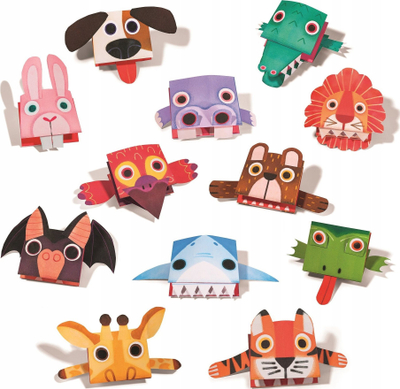 Set origami për kalamaj Ludattica Baby Origami Animals, 12 figura, 3+ vjeç, shumëngjyrësh