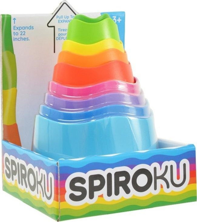 Lodër sensorike SpiroKu Stack and Nest, 9 pjesë, plastika pa BPA, shumëngjyrëshe