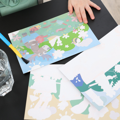 Set pikture SES Creative Hidden Animals për kalamoj, 8 kartolina, me ngjyra