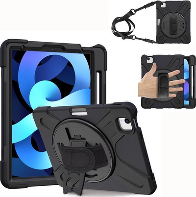 Mbulesë tablet ESTUFF CHICAGO, për iPad Air 11 2025/2024, me mbrojtës ekrani, me mbajtëse lapsi, e zezë
