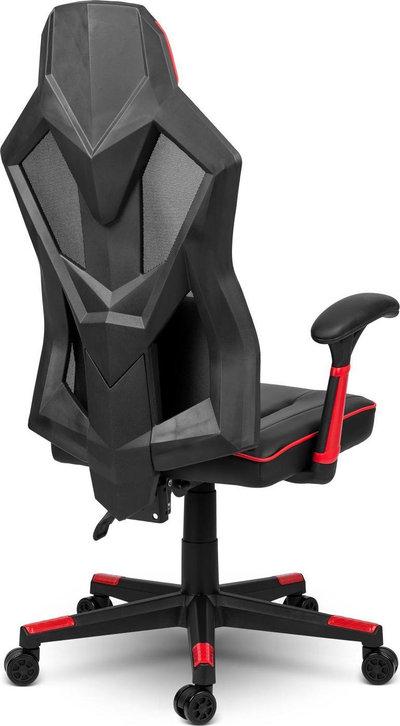 Karrige gaming Shiro Smart Gamers, lëkurë eco, mban gjer në 120 kg, e zezë me të kuqe