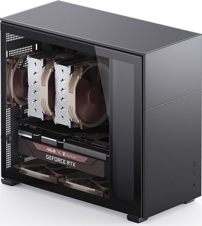 Kase kompjuteri Jonsbo D41, Micro ATX, xham i temperuar, e zezë