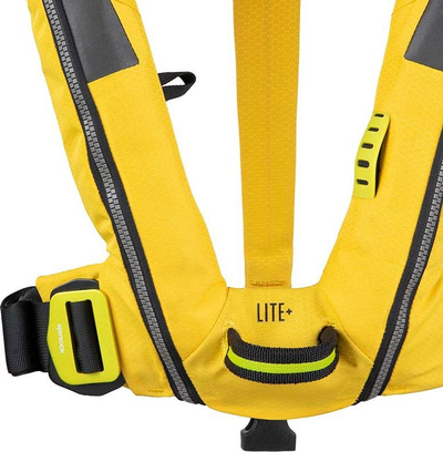 Jelek shpëtimi me ajër Spinlock Deckvest Lite Plus 170N, me parzmore sigurie, i verdhë