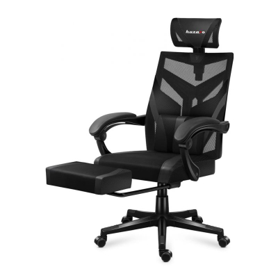 Karrige gaming Huzaro COMBAT 5.0, rrjetë Nylon Mesh, mbajtëse për këmbë, e zezë