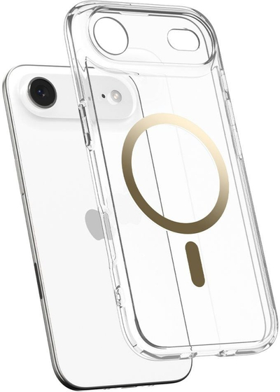 Mbulesë telefoni Spigen Ultra Hybrid MagSafe, për iPhone 17 Air 17 Pro, transparente me të artë