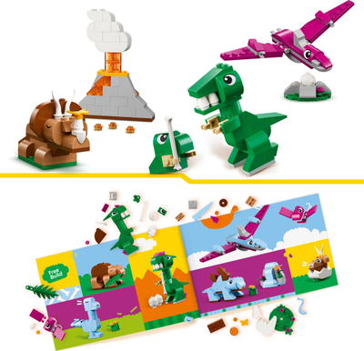 Set ndërtimi dinosauri Creative Dinosaurs për kalamaj, figura që lidhen me njëra-tjetrën