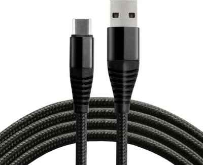 Kabllo USB EverActive CBB-1CHB, USB-A me USB-C, 1 m, e zezë