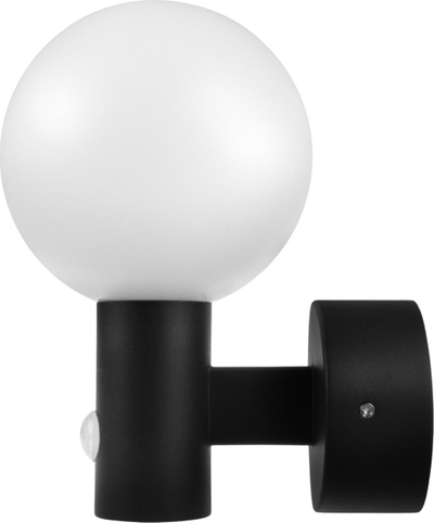 Lampë LED e jashtme Maclean, 15W, 1600lm, IP65, me sensor lëvizjeje PIR, e zezë