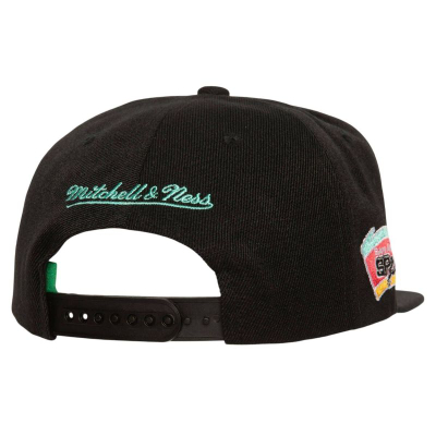 Kapele Mitchell & Ness NBA San Antonio Spurs Triple Play Snapback, e zezë