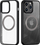 Kapak telefoni DUXDUCIS Aimo Mag MagSafe për iPhone 15 Pro Max, transparent, i zi