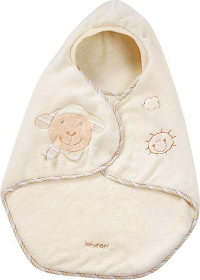 Batanije mbështjellëse Fehn Swaddling Blanket Sheep, 68 x 44 cm, pambuk, bezhë
