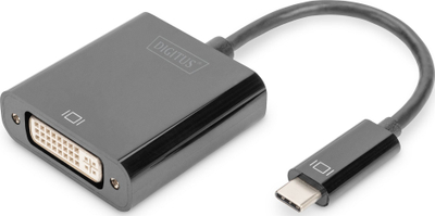 Adaptus video Digitus USB C në DVI, Full HD 1080p, i zi