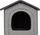 Strehë për qen Hobbydog R6 Kennel Inarii, 2 cm trashësi, çati e heqshme, gri e hapur me grafit