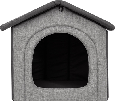 Strehë për qen Hobbydog R6 Kennel Inarii, 2 cm trashësi, çati e heqshme, gri e hapur me grafit