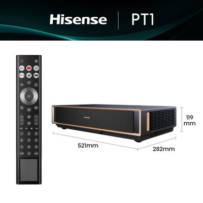Projektor Hisense PT1, 4K Ultra HD, Trichroma laser, i bardhë