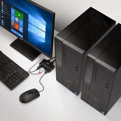 Switch KVM Lindy 2 porta, USB HDMI, 4K, i zi