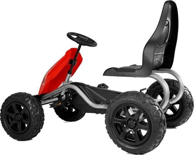 Gokart me pedale Lean Cars Go-Cart B012, fren me dorë, sedilje e rregullueshme, i kuq
