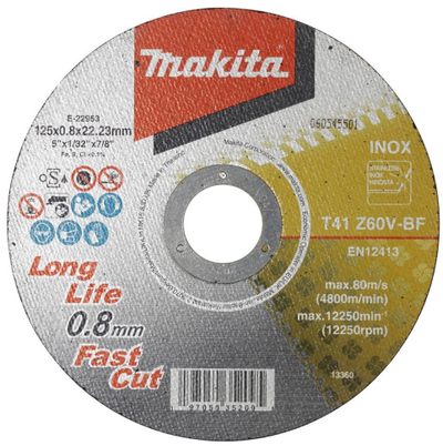 Disk prerës Makita Z60V, 125mm, 0.8mm, për inox