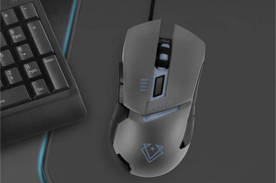 Maus gaming Vertux Dominator G8, me kabllo, 3200 DPI, 6 butona, gri