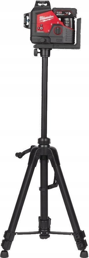 Tripod për lazer Milwaukee TRP120, lartësi 47–120 cm, fileto 1/4", ngjyrë e zezë