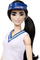 Kukull Barbie Mattel Made to Move Tenisiste HKT73, me raketë edhe top tenisi, shumëngjyrëshe