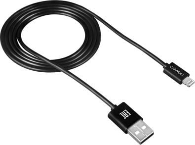 Kabllo USB Canyon CNE-CFI1B, USB A në Lightning, 1 m, e zezë