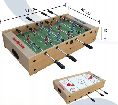 Tavolinë futbolli Garlando F Mini, 2 në 1, për kalamaj, shumëngjyrëshe