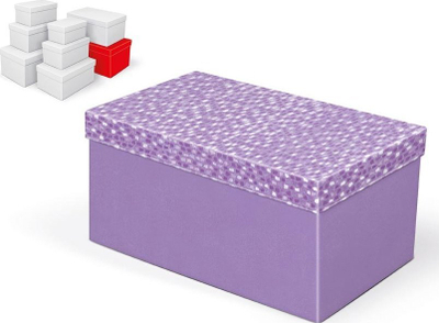 Kuti dhuratash Gift Box B C005 H, set 8 copë, 30 x 19 x 15 cm, vjollcë