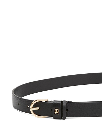 Rrip lëkure Tommy Hilfiger Essential Effortless, monogram, i zi