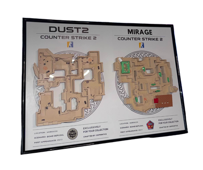 Kornizë 3DPrintKS CS2/CS:GO - 3D Map Dust2+Mirage