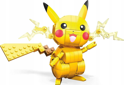 Lodër me kuba Mega Construx Pokemon Pikachu GMD31, 211 copa, 10 cm, shumëngjyrëshe