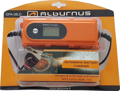 Karikues baterie Alburnus DFA38LD, 3.8A, 6/12V, portokalli