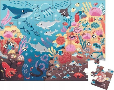 Puzzle Janod Magical The Ocean, 24 copa, 65x50 cm, shumëngjyrësh
