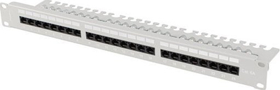 Панел мрежен Lanberg Patch Panel 24 порти, 1U, Cat.6A UTP, црн