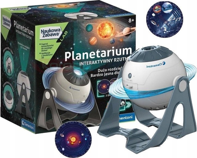 Lodër planetarium projektor Clementoni Scientific Fun 50871, LED, me aplikacion 3D, gri me të bardhë