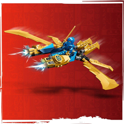 Set lodrash LEGO Ninjago 71796 Dragon Elementar kundër Robotit të Empress, Dragons Rising, blu me të artë