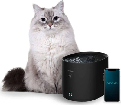 Фонтана за вода за миленичиња Cecotec Pumba 2500 Refresh Smart, 2.5L, WiFi, црна