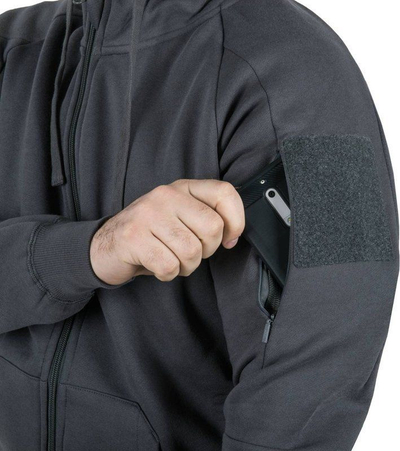 Bluzë me kapuç Helikon Tex Urban Tactical Hoodie Lite, e hollë, me zinxhir përpara, gri