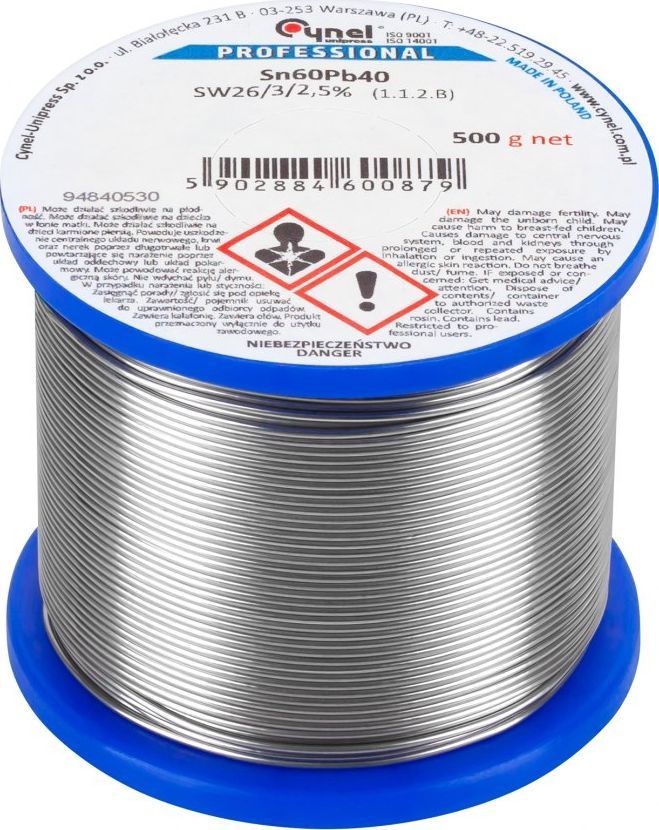 Tel saldimi Cynel Sn60Pb40, 0.70mm, 500g, argjend