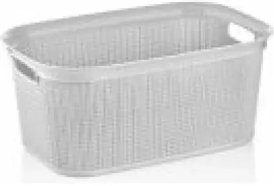 Shportë rrobash Domoletti LAUNDRY BASKET, 40x60 cm, plastike, e bardhë