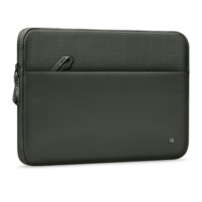 Çantë laptopi Tech-Protect Sleeve, 13-14", me xhep me zinxhir, jeshile